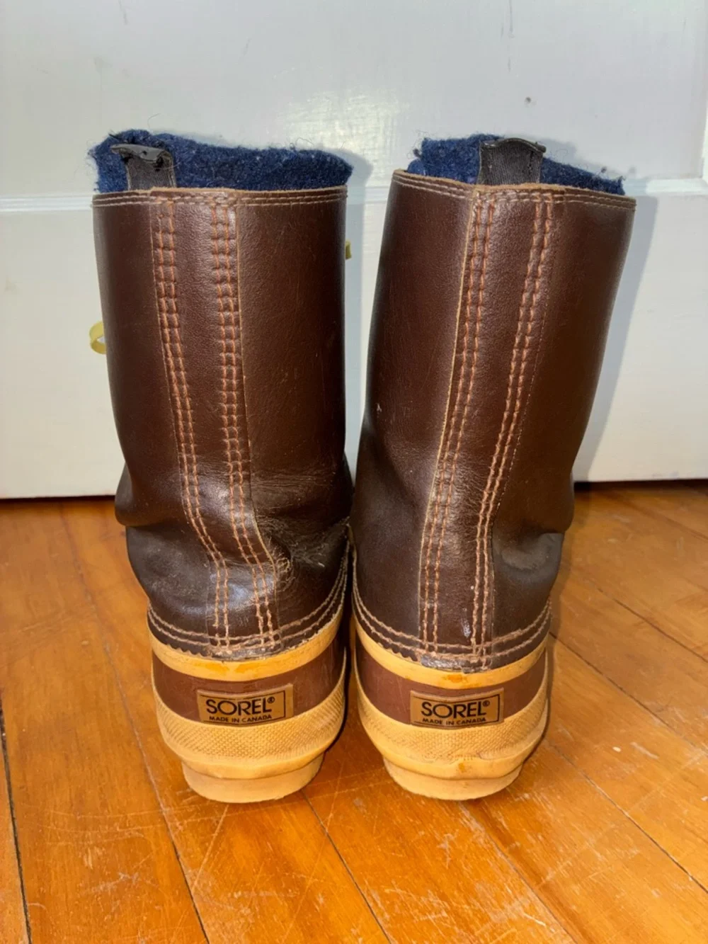 Vintage Sorel Kaufman Eskimo Winter Duck Boots Wool Liner Mens 10.5/11
